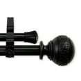 thumbnail image 2 of Central Design 4787-482 0.8125 in. Lucid Double Curtain Rod with 48 to 84 in. Extension, Black, 2 of 2