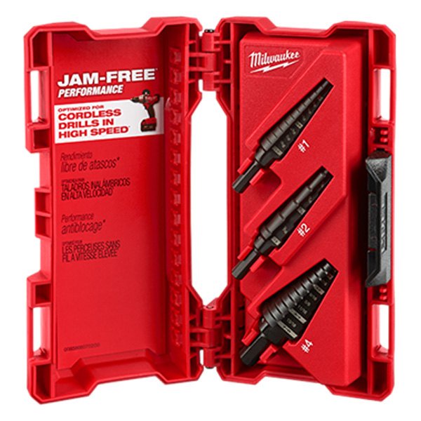 Milwaukee 48899221 3Piece Black Oxide Step Drill Bit Set Walmart