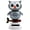 grey, variant on Yvsxxv Solar Powered Swinging Owl Figurine, Car Dashboard Home Office Decor