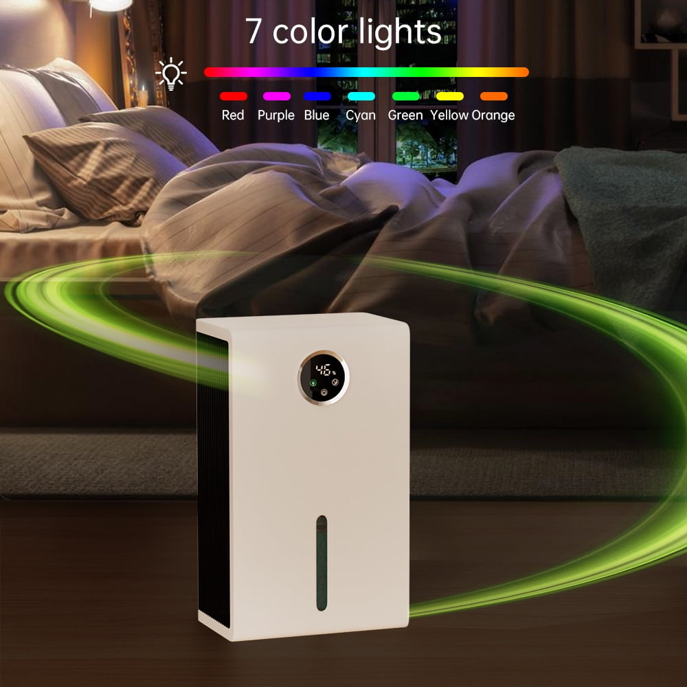 Dehumidifier for Home, 120 oz Water Tank with 7 Colors LED Light and Touch Screen 1,000 Sq. ft Coverage Area