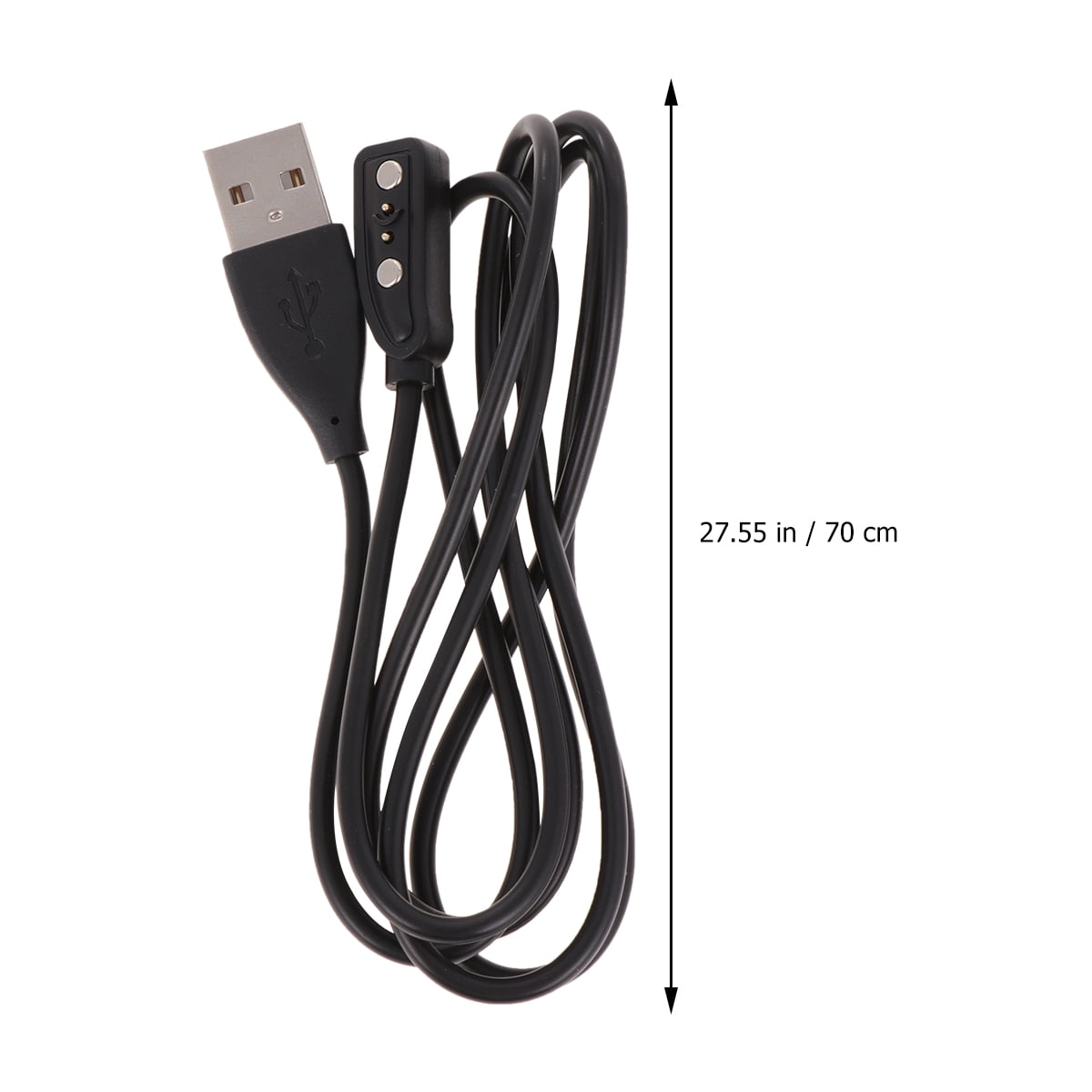 Smart Watch Charging Cable Magnetic USB Cable Cord 1 Black Compatible with Pebble