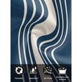 thumbnail image 7 of Navy Blue Beige Striped Cloth Napkins Set of 8 Reusable Dinner Napkins, Modern Farmhouse Retro Lines Cocktail Napkin Washable Table Napkins for Wedding/Holiday Party/Baby Shower 20"x20", 7 of 7