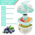 thumbnail image 3 of Salad Container Leakproof Salad Bento Box with 3 Compartments Tray Reusable Salad Lunch Box with Salad Dressing Cup Bento Salad Bowl Microwave Safe for School Work Picnic Trips, 3 of 9