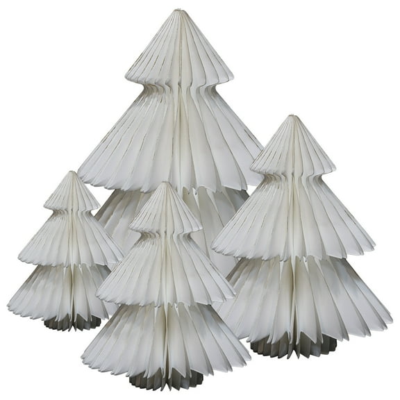 Briarwood Lane Multipack S-M-L-Xl White Tree Magnetic Honeycomb Paper Decor Bundle (4-pack)