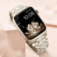 thumbnail image 6 of LGSY Apple Watch Band 42mm 44mm 45mm 49mm Series 8 7 6 5 4 3 2 1 SE Ultra Women Bling Diamond Replacement Bracelet iWatch Strap Jewelry Replacement Metal Wristband, 6 of 8