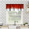 thumbnail image 2 of Retro Christmas Red Snowflake Curtains Valances Natural Scenery Winter Rustic Farmhouse Kitchen Decor Rod Pocket Window Valances for Bedroom Living Room Bathroom Short Curtains 54 W x 18 L 1 Panel, 2 of 5