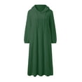 thumbnail image 4 of Prolriy Robe à Manches Longues pour Femmes Robe Décontractée Solide en Peluche à Capuche Robe Ample avec Poche Robe Chandail Robe Chandails Robes pour Femmes Vert TTTTG, 4 of 4