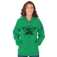 thumbnail image 5 of Butterfly Symbolism Spirit Animal Zip Hoodie Sweatshirt Women Brisco Brands 3X, 5 of 6