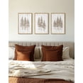 thumbnail image 7 of SHENIFY Foggy Pine Tree Wall Art 16x24in3pcs Natural Framed Watercolor Nature Abstract Misty Forests Wall Decor Minimalist Rustic Painting for Bedroom Living Room, 7 of 7