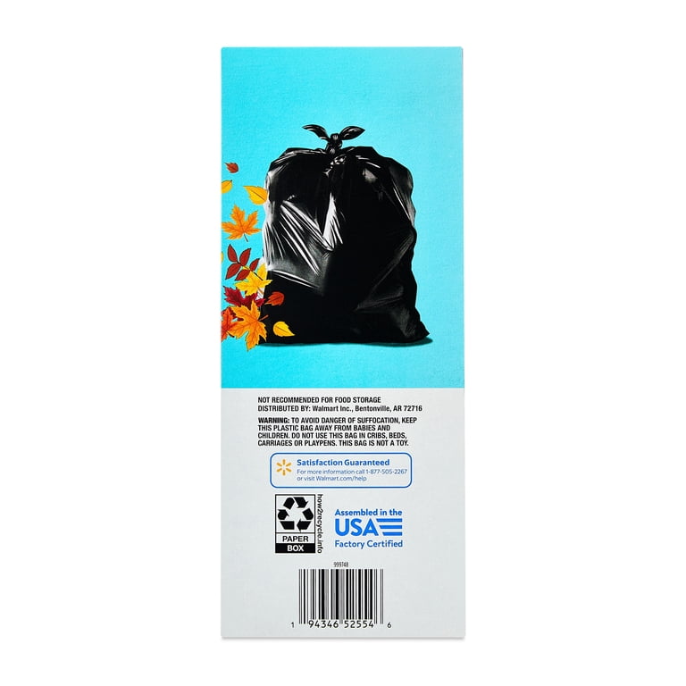 Great Value 39 Gallon Lawn & Leaf Flap Tie Bags, 20 Count photo 7