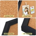 thumbnail image 4 of Decoración de pared elegante para la oficina, la escuela y el hogar, juego de tableros de corcho con marco negro, paquete de 4, 4 of 8