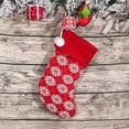 thumbnail image 1 of CNKOO Christmas Decorations Creative  Knitted Striped Christmas Socks Large Candy Socks, 1 of 6