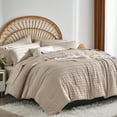 thumbnail image 7 of Davulos King Size Comforter Set 7-Piece Bed Set for All Seasons Khaki Bed in a Bag with Comforter, Sheets, Pillowcases & Shams, 7 of 7