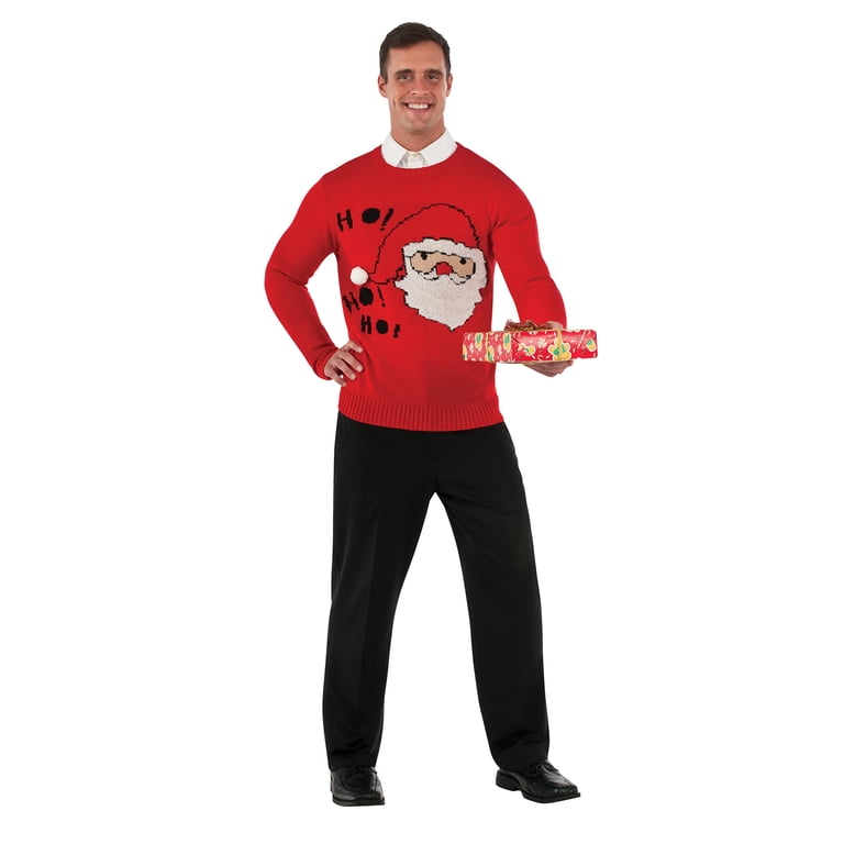 Rubie's Kids Ugly Christmas Sweater Costume - Ho Ho Ho Design, Small Size For 3-4 Year Olds