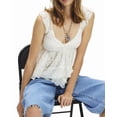 thumbnail image 3 of Women Sexy- Summer - Tops Lace Ruffle Layered Babydoll Crop Y2k Going Out Party Streetwear White L, 3 of 6