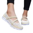 thumbnail image 5 of ibiyuan Orthopedic Walking Shoes for Women Closures Arch Support Low Top Walking Shoes Mesh Knitted Woven on Women Sock Sneakers Soft Hands-Free Mary Jane Shoes Women Walking Tennis Shoes, 5 of 7