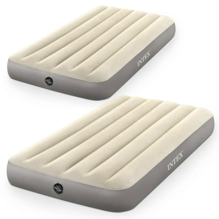 Intex Dura-Beam Series Single Height Inflatable Airbed, Twin (2 Pack)