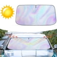 thumbnail image 2 of Liwarace Car Windshield Sun Shade Foldable Front Window Sunshade Visor UV Heat Block Protector, 55*31.5inch, 2 of 12