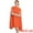 Orange, variant on DARING DIVA Flowy Cloak Sleeve Cape Pleated Chiffon Dress S White