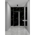 thumbnail image 3 of Invisible Solid Hidden Door with Handle | Planum 0010 Nero Marquina with Silver Hidden Frame 28" x 84" Left-hand Inswing Silver Frame | Concealed Hinges Lock Handle | Modern Frameless Doors, 3 of 6