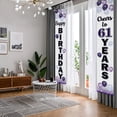 thumbnail image 5 of Happy 61st Birthday Decorations,61st Purple Balloon Birthday Theme Door Hanging Banner Sign,61 Years Old Bday Party Supplies., 5 of 10