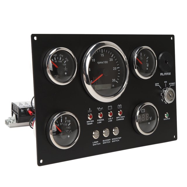 5 Gauge Set, Marine Instrument Panel Wide Applicability IP67 Waterproof Strong Construction Exquisite For Marine