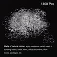 thumbnail image 3 of Uxcell TPU Rubber Band Stretchable Rubber Elastic Band Transparent 0.63inch Dia for Home Office, Pack of 1400, 3 of 5