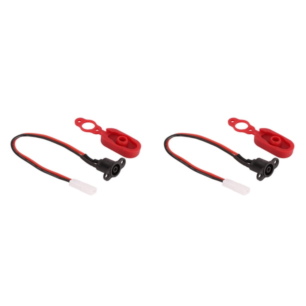 2X Accesorios para Scooter EléCtrico M365, Puerto de Carga, Cabezal Impermeable de PláStico, Juego Completo de Enchufe Impermeable