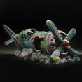 thumbnail image 4 of Fish tank decoration fighter vintage airplane ru submarine view fish shrimp shelter cave hiding resin resin aquarium decor turtle tank decoration, 4 of 5