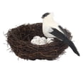 thumbnail image 1 of Nido de pájaro artificial con huevos, adorno para jardín, decoración, manualidades para nidos de pájaros. blanco, 1 of 9