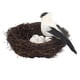 thumbnail image 1 of Nido de pájaro artificial con huevos, adorno para jardín, decoración, manualidades para nidos de pájaros. blanco, 1 of 9