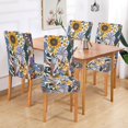thumbnail image 2 of Yayeee 2 Pack Dining Chair Covers Stretch Parson Chairs Slipcovers Seat Protector, Purple Flowers, 2 of 6