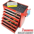 thumbnail image 6 of DNA Motoring TOOLS-00264 7-Drawer Red Plastic Top Rolling Tool Cabinet with Keyed Locking System, 6 of 6