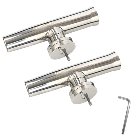 Boat Fishing Rod Holders Stainless Tournament Style Clamp On Rail Mount
