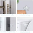 thumbnail image 5 of 10Pcs Door Knob Wall Shield Transparent Soft Silicone Wall Protector Flower Clear 4.8x0.5cm, 5 of 5