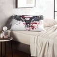 thumbnail image 6 of Pofeuu American Flag Eagle Art Print Polyester Microfiber Plush Pillowcases, Super Soft and Cozy Pillow Case Covers with Envelop Closure（Pillow core not included）-14"x20", 6 of 6