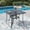 Square Table 36.6 in, variant on ELPOSUN Patio Outdoor Dining Table Square for 4,All-Weather Resistance Metal Furniture Table with Umbrella Hole for Garden,Poolside,Backyard