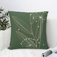 thumbnail image 6 of YFYANG Square Decorative Throw Pillow Case (Without Pillow Insert), Green Plant Pattern Bedroom Sofa Car Cushion Cover, 26"x26", 6 of 9