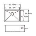 thumbnail image 2 of Tarja Sencilla Submontar Elkay EFU-211510ACO9 Acero Inox Satinado, 2 of 3