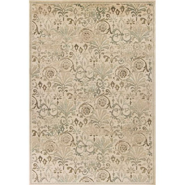 3'3" x 4'11" Polypropylene Ivory Area Rug
