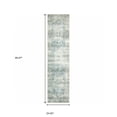thumbnail image 4 of HomeRoots 2' X 8' Grey Blue And Ivory Oriental Power Loom Stain Resistant Runner Rug, 4 of 10