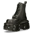 thumbnail image 5 of NEW ROCK BOOTS TANK083-C1 Real Leather Combat Black Platform Biker Military Shoe 46, 5 of 6