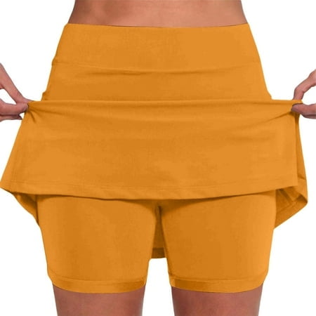 WILLBEST Robes Vertes Jupe-Short Taille Mi-Haute pour Femmes avec Poches Jupe-Short Décontractée Active