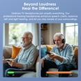 thumbnail image 3 of SIMOLIO Wireless TV Headphones with 2.4G Digital  Transmitter Charging Dock, Wireless Headphones for TV Watching with Tone & Balance Control for Seniors, Optical/RCA/AUX, 164ft, SM-824D1-W (New), 3 of 8