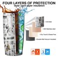 thumbnail image 7 of 20oz Tumblers White Halloween Pumpkin Bat Pattern Stainless Steel Vacuum Insulated Double Wall Travel Tumbler Cups Mug with Lid and Straw,Cleaning Brush for Cold & Hot Drinks, 7 of 7