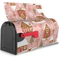 thumbnail image 3 of Mailbox Covers Magnetic Standard Size 21 x 18 in Pink Christmas Gingerbread House Mailbox Cover for Holiday Garden Yard Decor, 3 of 6