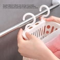 thumbnail image 2 of 3 Pcs Plastic Hanging Baskets for Shower, Hanging Basket Organizer With Hooks, Rectangle Small Hanging Storage Basket, Can Be Used in Kitchen, Pantry, shelf, Bedroom, Livingroom, Bathroom. (White), 2 of 6
