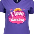 thumbnail image 4 of Inktastic I Love Dancing Dance Teacher Women's V-Neck T-Shirt, 4 of 5