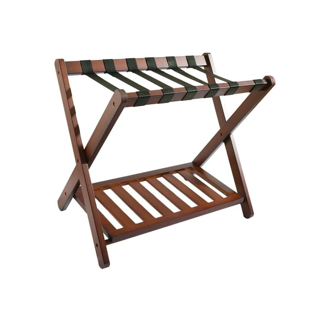 Guardoinrt Support de Valise Pliant Support de Valise Sangles Multifonctions avec Nylon Robuste Brun Brun 68x45x55cm