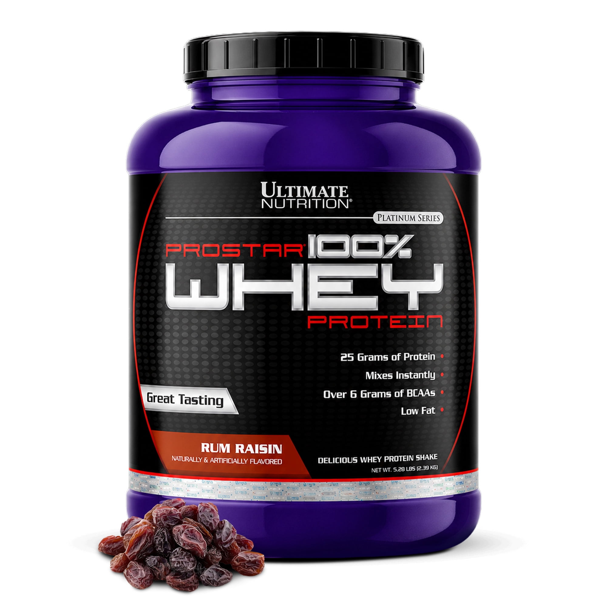 Ultimate Nutrition Prostar Whey Protein Isolate, Rum Raisin, 5.28 lb